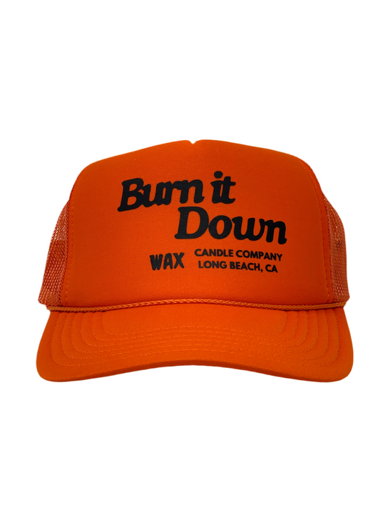 Burn it down shop trucker hat