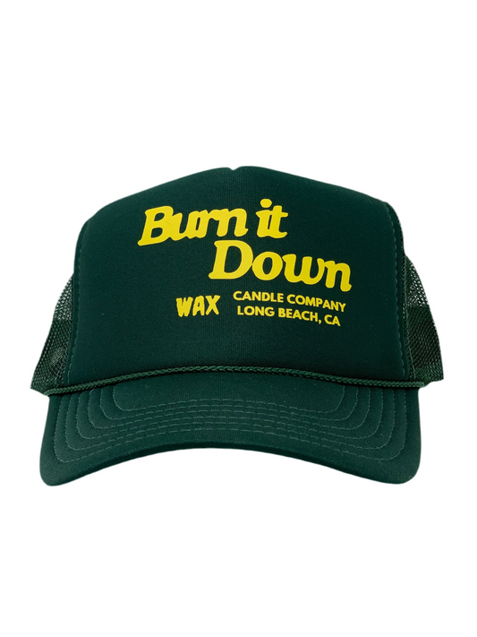 Burn it down shop trucker hat